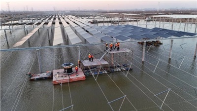 水上發(fā)電，水下養(yǎng)殖，興能電力奏響綠色發(fā)電“漁光曲”